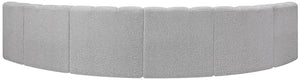 Arc Grey Boucle Fabric Modular Sofa 102Grey-S6B Meridian Furniture