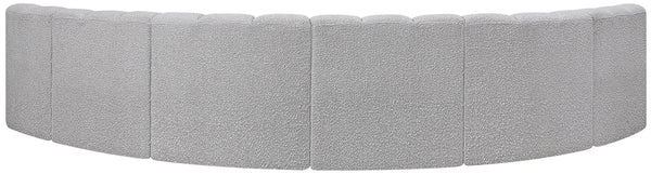 Arc Grey Boucle Fabric Modular Sofa 102Grey-S6B Meridian Furniture