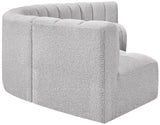 Arc Grey Boucle Fabric Modular Sofa 102Grey-S6B Meridian Furniture