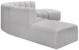 Arc Grey Boucle Fabric Modular Sofa 102Grey-S6C Meridian Furniture