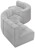 Arc Grey Boucle Fabric Modular Sofa 102Grey-S6D Meridian Furniture