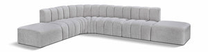 Arc Grey Boucle Fabric Modular Sofa 102Grey-S7A Meridian Furniture