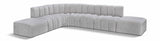 Arc Grey Boucle Fabric Modular Sofa 102Grey-S7A Meridian Furniture