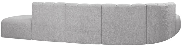 Arc Grey Boucle Fabric Modular Sofa 102Grey-S7A Meridian Furniture