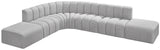 Arc Grey Boucle Fabric Modular Sofa 102Grey-S7A Meridian Furniture