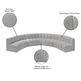 Arc Grey Boucle Fabric Modular Sofa 102Grey-S7B Meridian Furniture