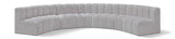 Arc Grey Boucle Fabric Modular Sofa 102Grey-S7B Meridian Furniture