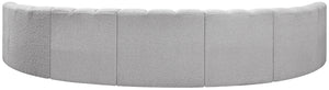 Arc Grey Boucle Fabric Modular Sofa 102Grey-S7B Meridian Furniture