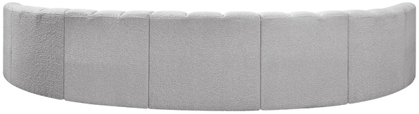 Arc Grey Boucle Fabric Modular Sofa 102Grey-S7B Meridian Furniture