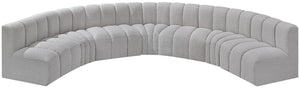Arc Grey Boucle Fabric Modular Sofa 102Grey-S7B Meridian Furniture