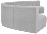 Arc Grey Boucle Fabric Modular Sofa 102Grey-S7B Meridian Furniture