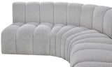 Arc Grey Boucle Fabric Modular Sofa 102Grey-S7B Meridian Furniture