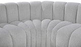 Arc Grey Boucle Fabric Modular Sofa 102Grey-S7B Meridian Furniture