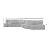 Arc Grey Boucle Fabric Modular Sofa 102Grey-S7C Meridian Furniture