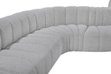 Arc Grey Boucle Fabric Modular Sofa 102Grey-S7C Meridian Furniture