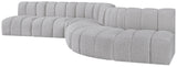 Arc Grey Boucle Fabric Modular Sofa 102Grey-S7C Meridian Furniture