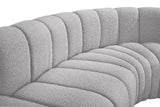 Arc Grey Boucle Fabric Modular Sofa 102Grey-S7C Meridian Furniture