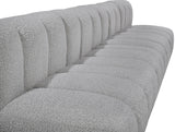 Arc Grey Boucle Fabric Modular Sofa 102Grey-S7C Meridian Furniture