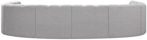 Arc Grey Boucle Fabric Modular Sofa 102Grey-S8A Meridian Furniture