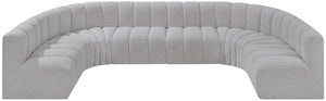 Arc Grey Boucle Fabric Modular Sofa 102Grey-S8A Meridian Furniture