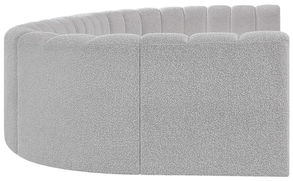 Arc Grey Boucle Fabric Modular Sofa 102Grey-S8A Meridian Furniture