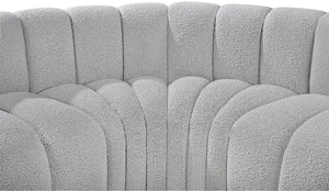 Arc Grey Boucle Fabric Modular Sofa 102Grey-S8A Meridian Furniture