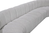Arc Grey Boucle Fabric Modular Sofa 102Grey-S8A Meridian Furniture