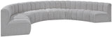 Arc Grey Boucle Fabric Modular Sofa 102Grey-S8B Meridian Furniture