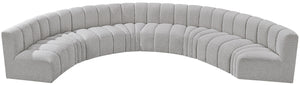 Arc Grey Boucle Fabric Modular Sofa 102Grey-S8B Meridian Furniture