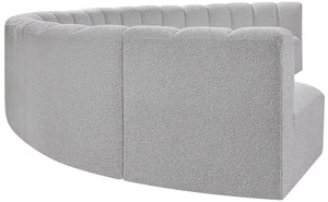 Arc Grey Boucle Fabric Modular Sofa 102Grey-S8B Meridian Furniture