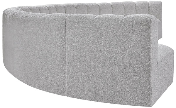 Arc Grey Boucle Fabric Modular Sofa 102Grey-S8B Meridian Furniture