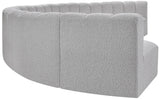 Arc Grey Boucle Fabric Modular Sofa 102Grey-S8B Meridian Furniture