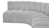 Arc Grey Boucle Fabric Modular Sofa 102Grey-S8B Meridian Furniture