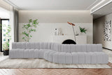Arc Grey Boucle Fabric Modular Sofa 102Grey-S8C Meridian Furniture