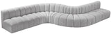 Arc Grey Boucle Fabric Modular Sofa 102Grey-S8C Meridian Furniture