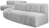 Arc Grey Boucle Fabric Modular Sofa 102Grey-S8C Meridian Furniture