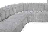 Arc Grey Boucle Fabric Modular Sofa 102Grey-S8C Meridian Furniture