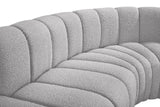 Arc Grey Boucle Fabric Modular Sofa 102Grey-S8C Meridian Furniture