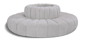 Arc Grey Boucle Fabric Modular Sofa 102Grey-S8D Meridian Furniture
