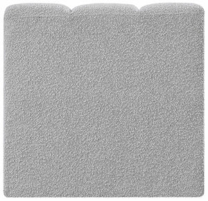 Arc Grey Boucle Fabric Straight Chair 102Grey-ST Meridian Furniture
