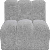 Arc Grey Boucle Fabric Straight Chair 102Grey-ST Meridian Furniture