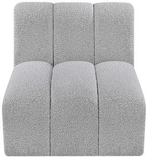 Arc Grey Boucle Fabric Straight Chair 102Grey-ST Meridian Furniture