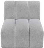 Arc Grey Boucle Fabric Straight Chair 102Grey-ST Meridian Furniture