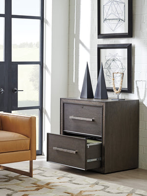 Lexington Sligh Chapman Lateral File Chest - Stylish Graphite Oak Finish With Locking Drawers & Designer Hardware Medium Brown Wood 102-450