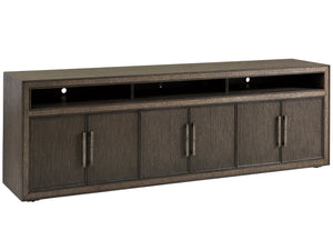 Lexington Sligh Hampton Home Office Console - Elegant Sandblasted Oak Design With Storage & Stylish Metal Accents Medium Brown Wood 102-661