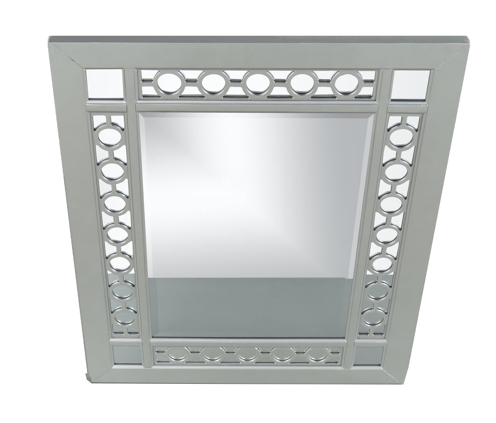 English Elm Geneva Silvery Champagne Wall Mirror 43" W x 44" H - 3" Deep Sleek Design, Durable Finish, Easy Mounting B078P301570
