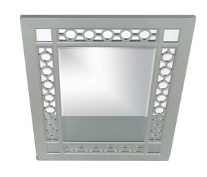English Elm Geneva Silvery Champagne Wall Mirror 43" W x 44" H - 3" Deep Sleek Design, Durable Finish, Easy Mounting B078P301570
