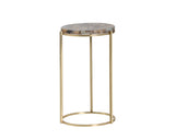 Tillie End Table - Brass - Natural Agate Stone 103075 Sunpan