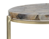 Tillie End Table - Brass - Natural Agate Stone 103075 Sunpan