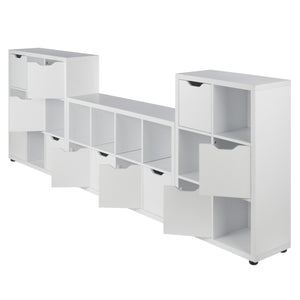 Winsome Wood Julian 3-piece Storage Cabinet Set - Versatile White Cabinets For Clutter-free Living Spaces. White Composite Wood 10313-winsome-wood